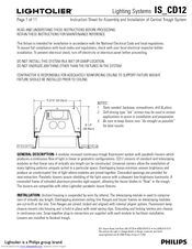 Lightolier IS_CD12 Instruction Sheet