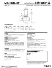 Lightolier Silhouette SG Specifications