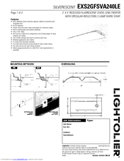 Lightolier SILVERESCENT EXS2GFSVA240LE Specifications