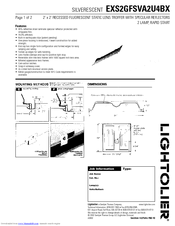 Lightolier SILVERESCENT EXS2GFSVA2U4BX Specification Sheet