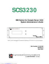 Lightwave Communications SCS3230 System Administrator Manual