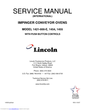 Lincoln Foodservice 1454-000-E Service Manual