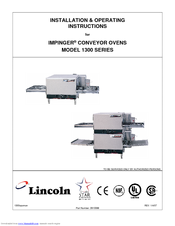 Lincoln Foodservice 1300 SERIES Installation And Operating Instructions Manual