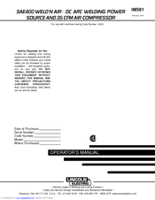 Lincoln Electric IM581 Operator's Manual