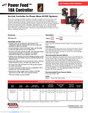 Lincoln Electric Power Feed 10A Technical Specifications