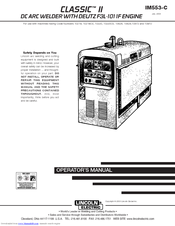 Lincoln Electric CLASSIC IM553-C Operator's Manual