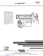 Lincoln Electric CV ADAPTER Operator's Manual