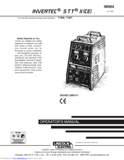 Lincoln Electric INVERTEC IM904 Operator's Manual