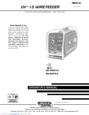 Lincoln Electric LN -15 WIRE FEEDER IM823-A Operator's Manual