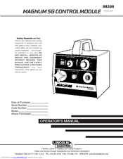 Lincoln Electric MAGNUM SG CONTROL MODULE IM398 Operator's Manual
