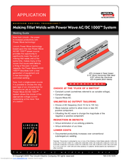 Lincoln Electric Making Fillet Welds Specification Sheet