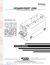 Lincoln Electric POWER FEED SVM185-A Service Manual