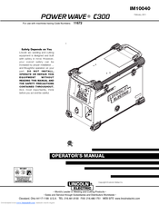 Lincoln Electric POWER WAVE IM10040 Operator's Manual