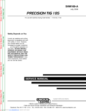 Lincoln Electric PRECISION TIG 185 Service Manual