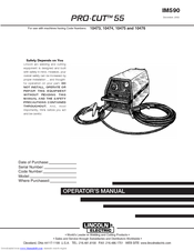 Lincoln Electric PRO-CUT 10475 Operator's Manual