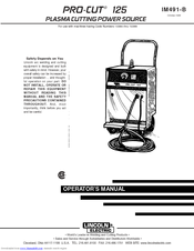 Lincoln Electric PRO-CUT 125 IM491-B Operator's Manual