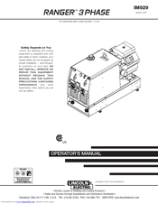 Lincoln Electric RANGER IM929 Operator's Manual