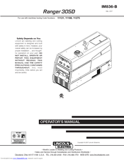 Lincoln Electric RANGER IM836-B Operator's Manual