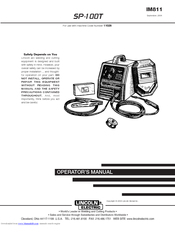 Lincoln Electric SP-100T Operator's Manual