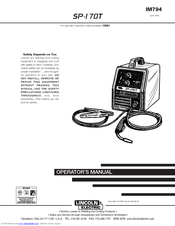 Lincoln Electric SP-170T IM794 Operator's Manual