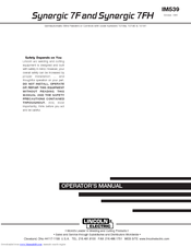 Lincoln Electric SYNERGIC 7F Operator's Manual