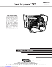 Lincoln Electric WELDANPOWER 125 IM530-C Operator's Manual