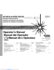 Lincoln Electric WELDING POWER SOURCES AC-225-S Operator's Manual