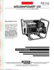 Lincoln Electric WELDANPOWER SVM 113-A Service Manual