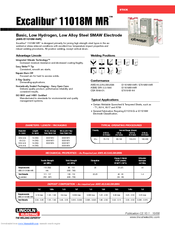 Lincoln Electric Excalibur 11018M MR Product Manual
