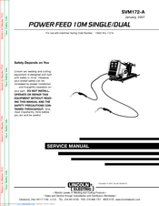 Lincoln Electric POWER FEED 10M SINGLE/DUAL SVM172-A Service Manual