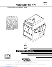 Lincoln Electric PRECISION TIG IM936 Operator's Manual