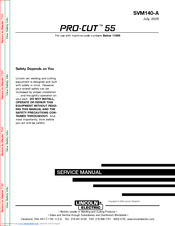 Lincoln Electric PRO-CUT 55 SVM140-A Service Manual