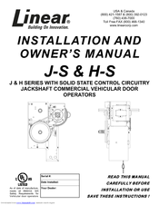 Linear H-S Installation And Owner's Manual