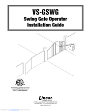 Linear VS-GSWG-743 Installation Manual