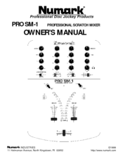 Numark PRO SM-1 Owner's Manual