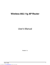 Link Electronics Wireless 802.11g AP Router User Manual
