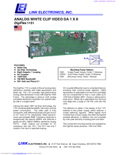 Link Electronics Analog White Clip Video DigiFlex 1151 Specification Sheet