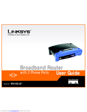 Linksys RT41P2-AT - Broadband Router With 2 Phone Ports At&t Service Req User Manual