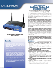 Linksys Instant Wireless WRT55AG Specification Sheet