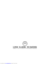 Linn NUMERIK Owner's Manual