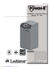 Lochinvar Knight KBL106 Installation And Operation Manual