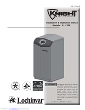 Lochinvar Knight KBL151 Installation And Operation Manual