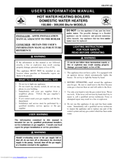 Lochinvar Alpha CD32C User's Information Manual