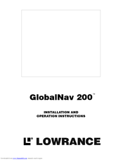 Lowrance 200 Installation And Operation Instructions Manual