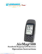 Lowrance AirMap 500 Operation Instructions Manual