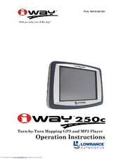 Lowrance iWAY 250C Operation Instructions Manual