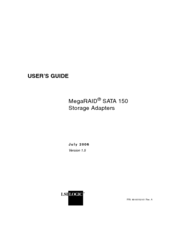 Lsi MegaRAID SATA 150 User Manual
