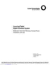 Lucent Technologies MDW 9031DCP Installation And Use Manual