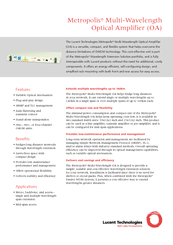 Lucent Technologies Optical Amplifier Specifications