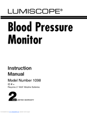 Lumiscope 1098 Instruction Manual